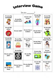 English Worksheet: Find someone who..w/Name Bingo option