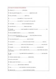 English worksheet: grammar practice