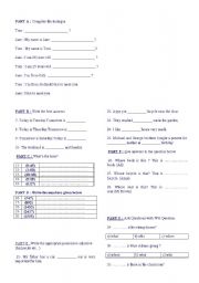 English Worksheet: general exercises 4