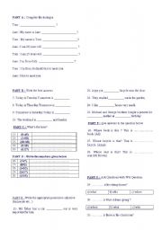 English worksheet: general exercises 4