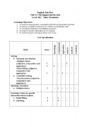 English worksheet: comparative adjective