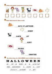 Great HALLOWEEN worksheet part 2