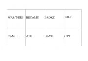 English Worksheet: Past Tense Bingo