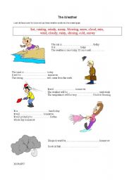 English Worksheet: The weather