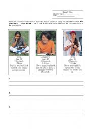 English Worksheet: Comparing Cards