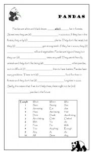 English Worksheet: Pandas Multiple choice