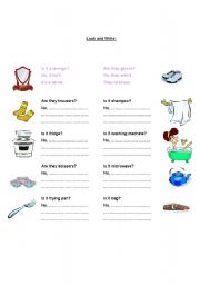 English Worksheet: Is it? vs Are they?