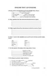 English Worksheet: Test elementary for adults