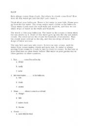 English Worksheet: RAIN