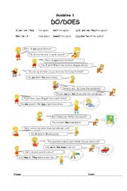 English Worksheet: The Simpsons: Simple Present