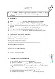 English Worksheet: Used To