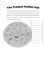 English Worksheet: The Present Perfect Ball