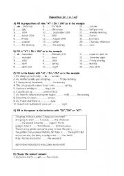 English Worksheet: prepositions