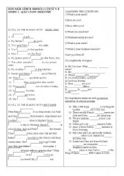 English worksheet: ouiz for beginners