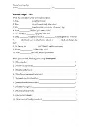 English worksheet: Present Simple