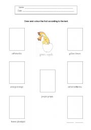 English Worksheet: Fruit