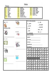 English Worksheet: Dates Practice