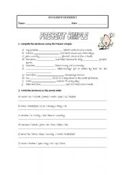 English worksheet: The Present Simple