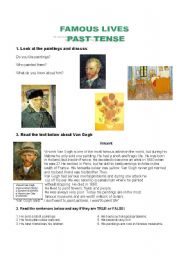 English Worksheet: Famous lives