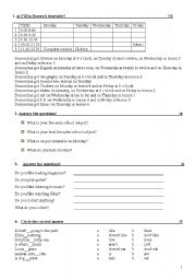 English Worksheet: a test