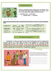 English Worksheet: Comparison with Yogi Bear and Scooby Doo