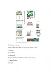 English Worksheet: Giving directions