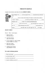 English Worksheet: Present Simple