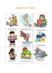 English Worksheet: IRREGULAR VERBS FLASH CARDS II