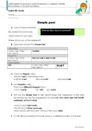 English Worksheet: Simple Past + exercises