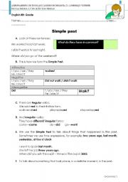 English worksheet: Simple Past + exercises