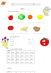 English worksheet: food worksheet