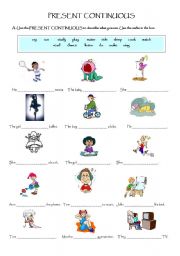 English Worksheet: Present Continuous