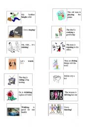 English Worksheet: Domino of verbs