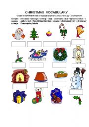 English Worksheet: Christmas vocabulary