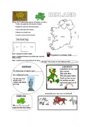 English Worksheet: Discovering Ireland