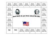 English Worksheet: US game