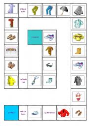 English Worksheet: clothes game