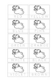 English Worksheet: colours