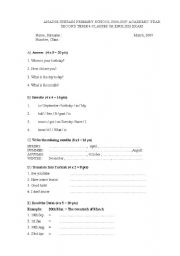 English worksheet: exam