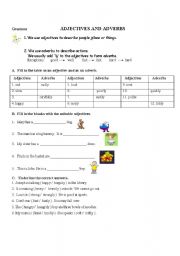 English Worksheet: Adjective VS Adverb