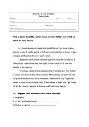 English Worksheet: Daily Routine