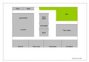 English Worksheet: Prepositions of place - Using a map