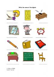 classroom objects