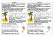 English Worksheet: The Genie - Funny Story/ Joke