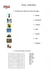 English Worksheet: Army Activities