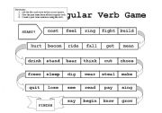 English Worksheet: Irregular verb board game