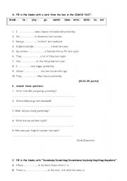 English worksheet: simple past