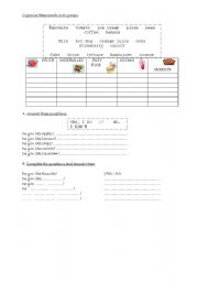 English Worksheet: Food 