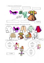 English Worksheet: CLOTHES TEST