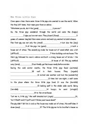 English Worksheet: 3 little pigs